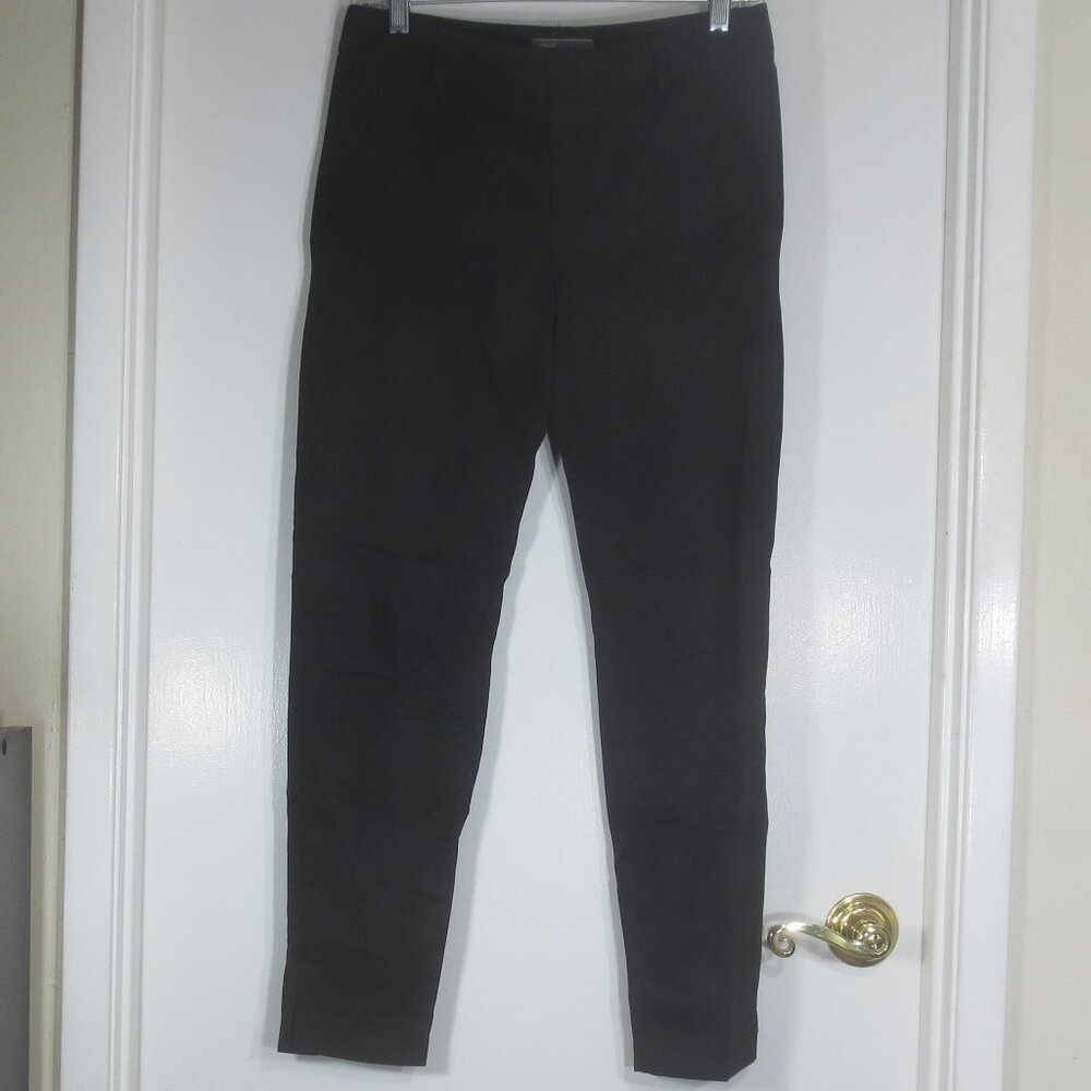 Like New Vince Pants 90s Cigarette Black Reg Rise Skinny Slacks Lyocell Size 0